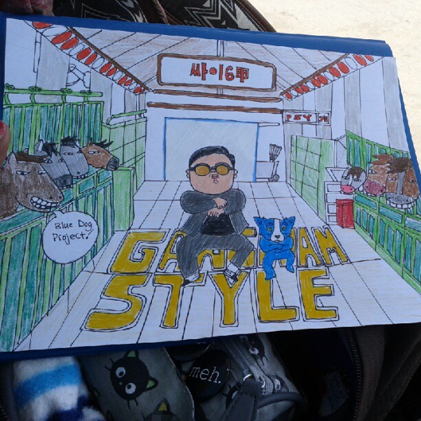 My latest art project :) #gangnamstyle #gangnam #style #bluedogproject #bluedog #art #picoftheday