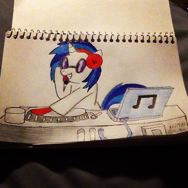 Vinyl Scratch from My Little Pony. Yes, I watch and enjoy that show. Please, don't hate.#mylittlepony #djpon3 #vinylscratch #mlpart
