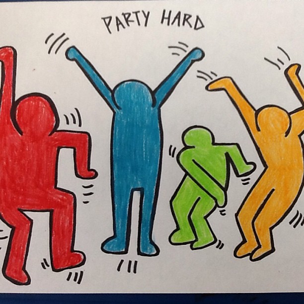 And this is the result of art today #partyhard