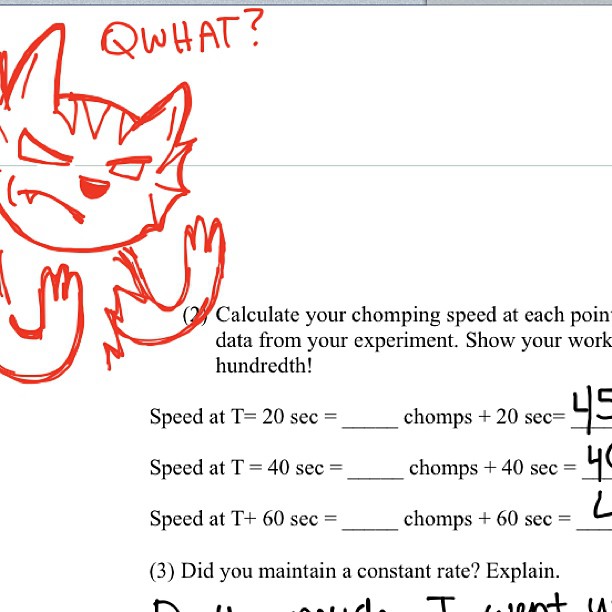 Does anyone who goes to my school have Mayberry? I don't understand the second half of the bubble gum lab D: