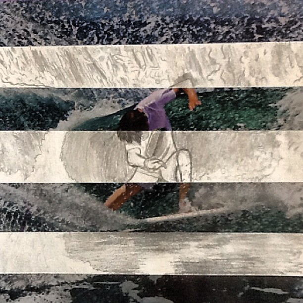 Finished project in art. I had fun with this :) #surfing