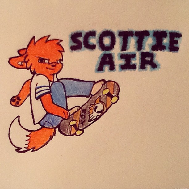 He's an official character now :) #scottieair #skateboarding #cat