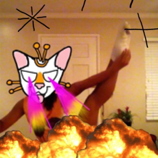 So I got really bored, and you had a contest, sooooo..... yeah. I had my sister and her friend help me with some crazy poses, and drew Blanc as a #catwang cat. There will be more of these fo sho. #infinitydemonfanart @infinity_demon