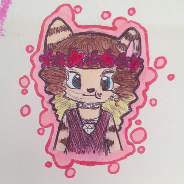 Quick Roxy doodle. She wants in on the flower crown action!! @infinity_demon