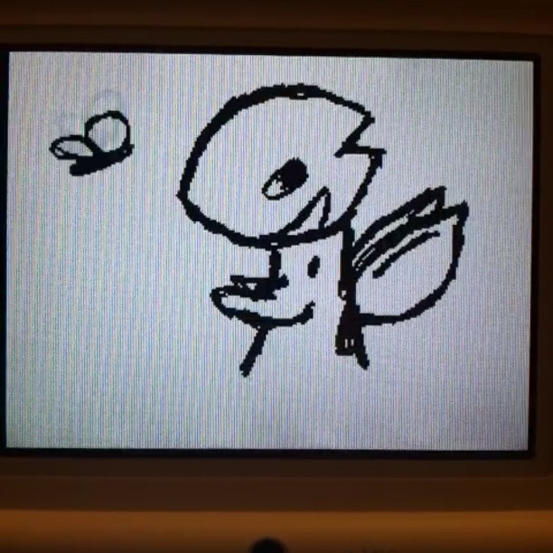 A little #pokemon #animation done on #flipnotestudio on the DSi. This little Togetic here found a butterfly :) Do you think Pokemon would let me work for them? Lol