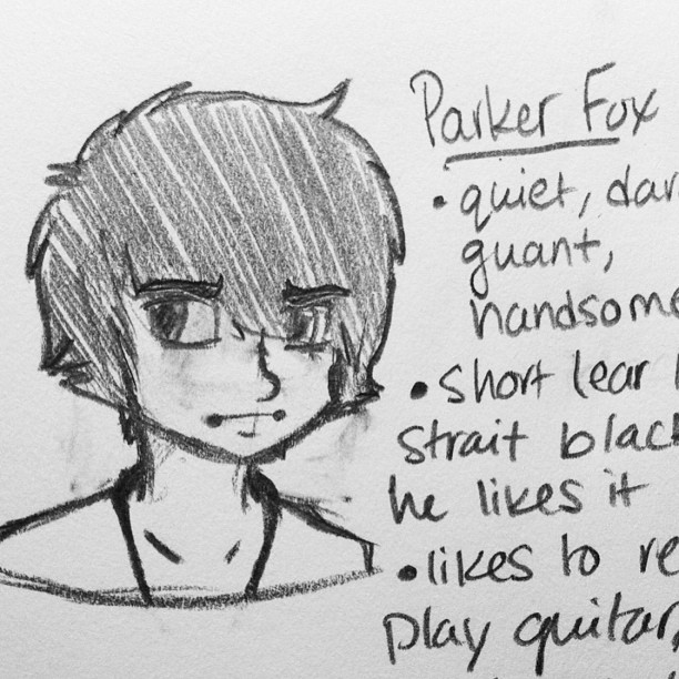 I was looking through my Microsoft Word documents and I found a book I had planned out. This was one of the characters, Parker Fox.