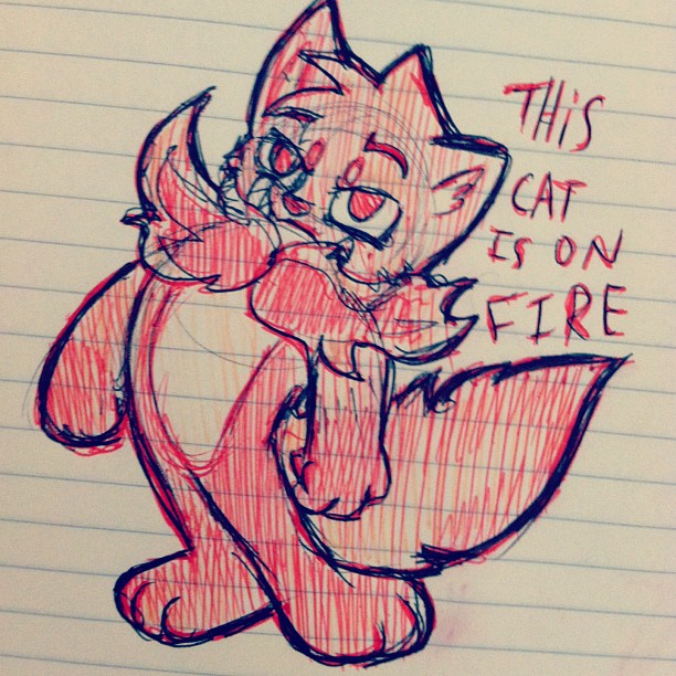 I will take this down cause its so bad but I had to omg Pyrocats little chest flames are the best
