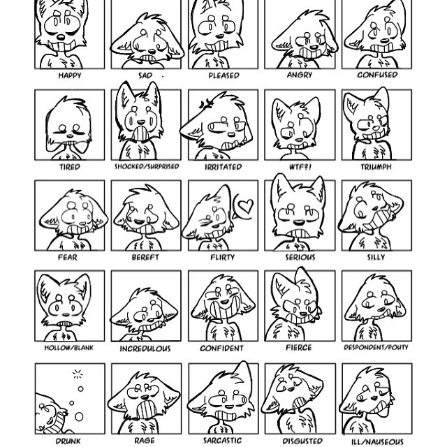 Finally participated in the 25 Expressions thing using Sketch :) This was really fun, I love drawing Sketch so much lol