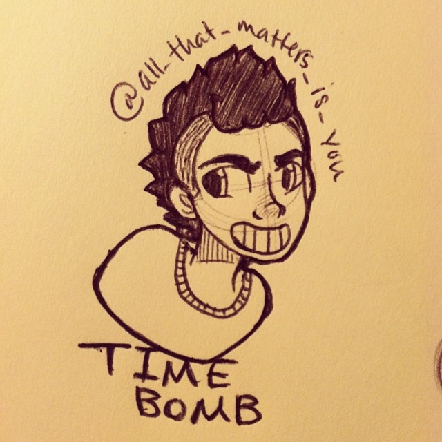 A little fan art of @all_that_matters_is_you 's character Time Bomb!! He's the coolest B^)