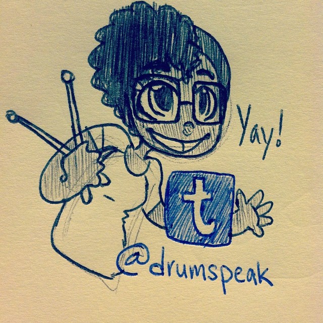 Crappy 5 minute doodle to iNFORM YOU: YOU CAN FOLLOW ME ON TUMBLR NOW @drumspeak :)))