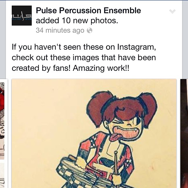 THAT VERY IMPORTANT MOMENT WHEN YOUR FAVORITE DRUMLINE SEES YOU FANART AND REPOSTS IT
