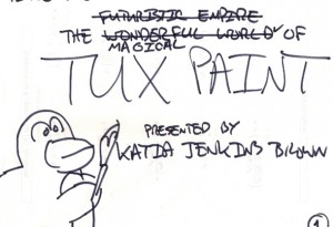 tux paint cover page rough draft